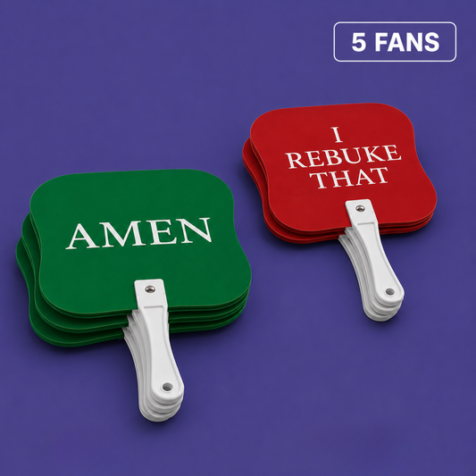 Small Group AMEN and I Rebuke That Fans (5 pack) - Pre-Order Fans Now – Restock Ships 06/15.