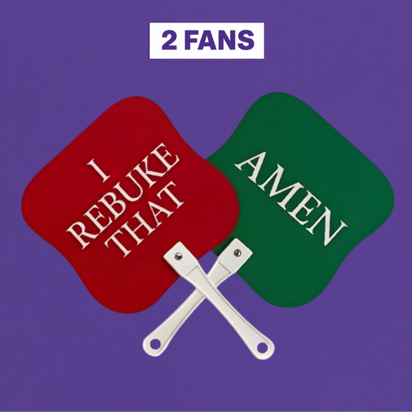 Reaction AMEN and I REBUKE THAT Fans (2pack)