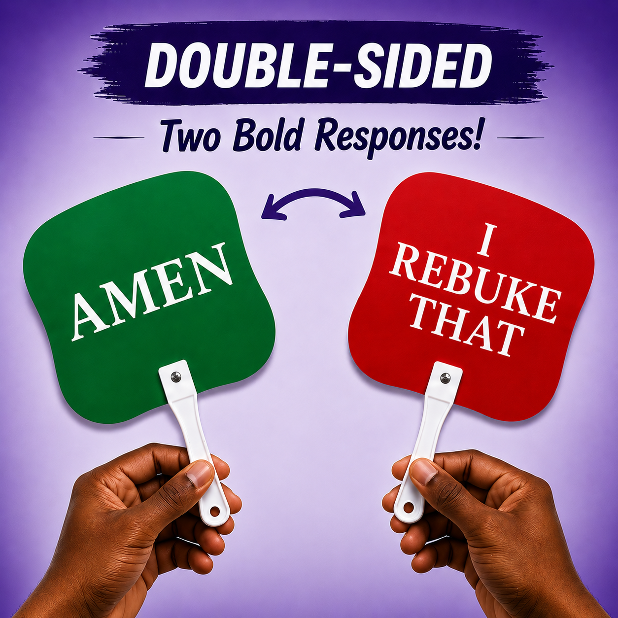 Reaction AMEN and I REBUKE THAT Fans (2pack)