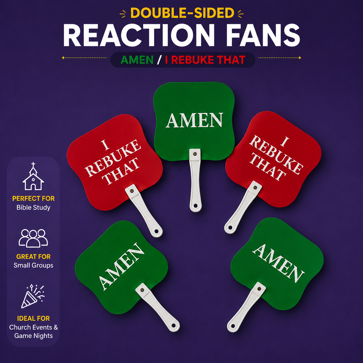 Small Group AMEN and I Rebuke That Fans (5 pack)
