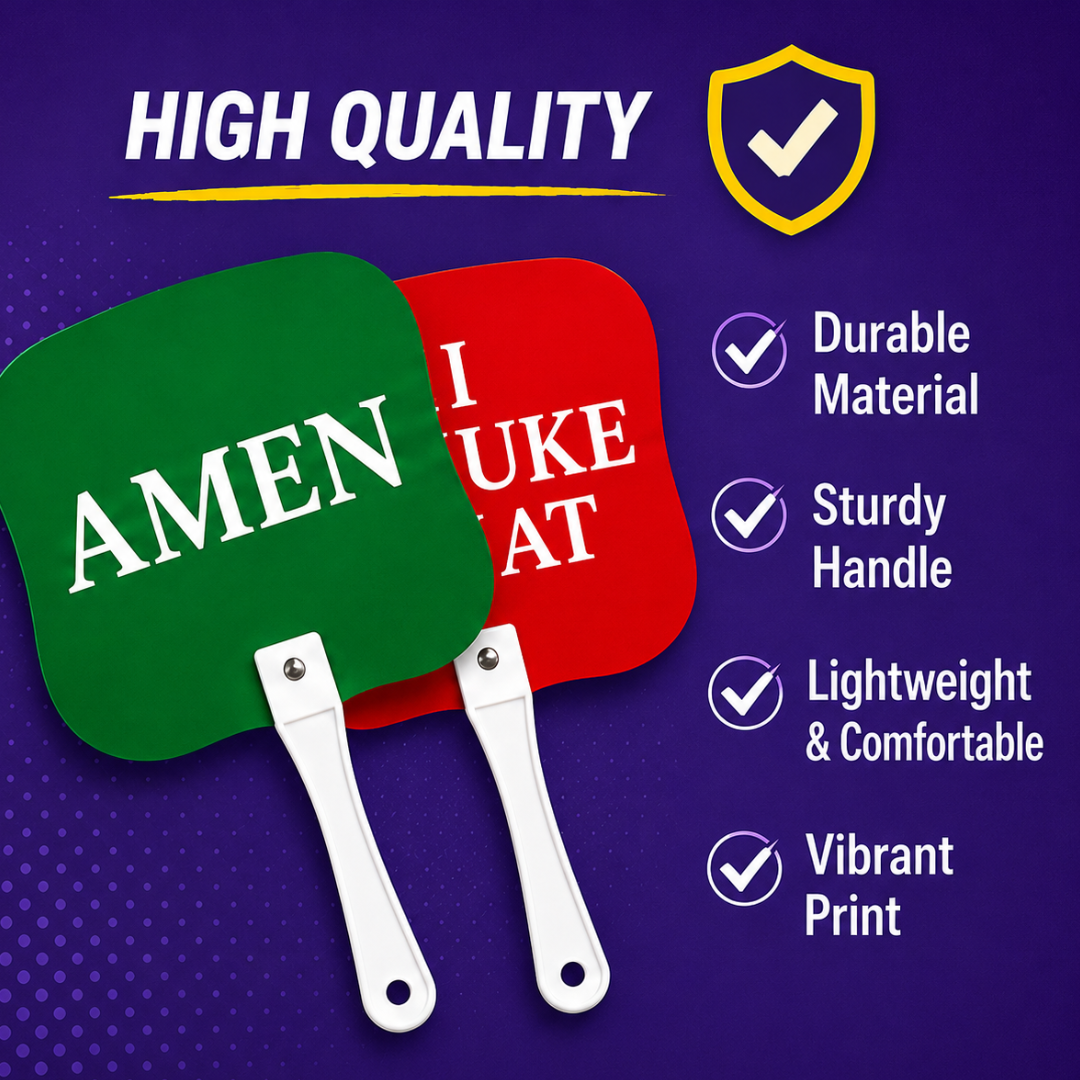 Church Group AMEN and I REBUKE THAT Fans (10 Pack)