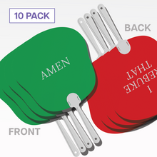 Load image into Gallery viewer, Group Bundle (10 Fans) – AMEN / I REBUKE THAT Hand Fan
